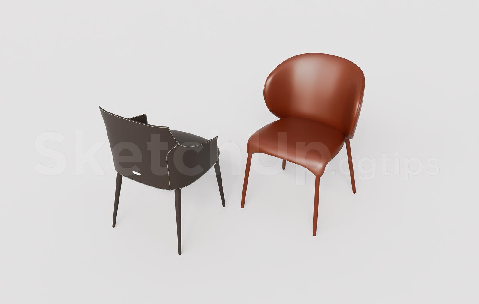 Contemporary Leather Dining Chair