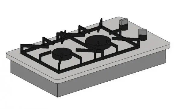 Buil in kitchen 2 burners