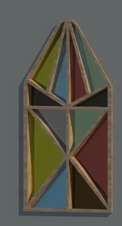 Simple stained glass window