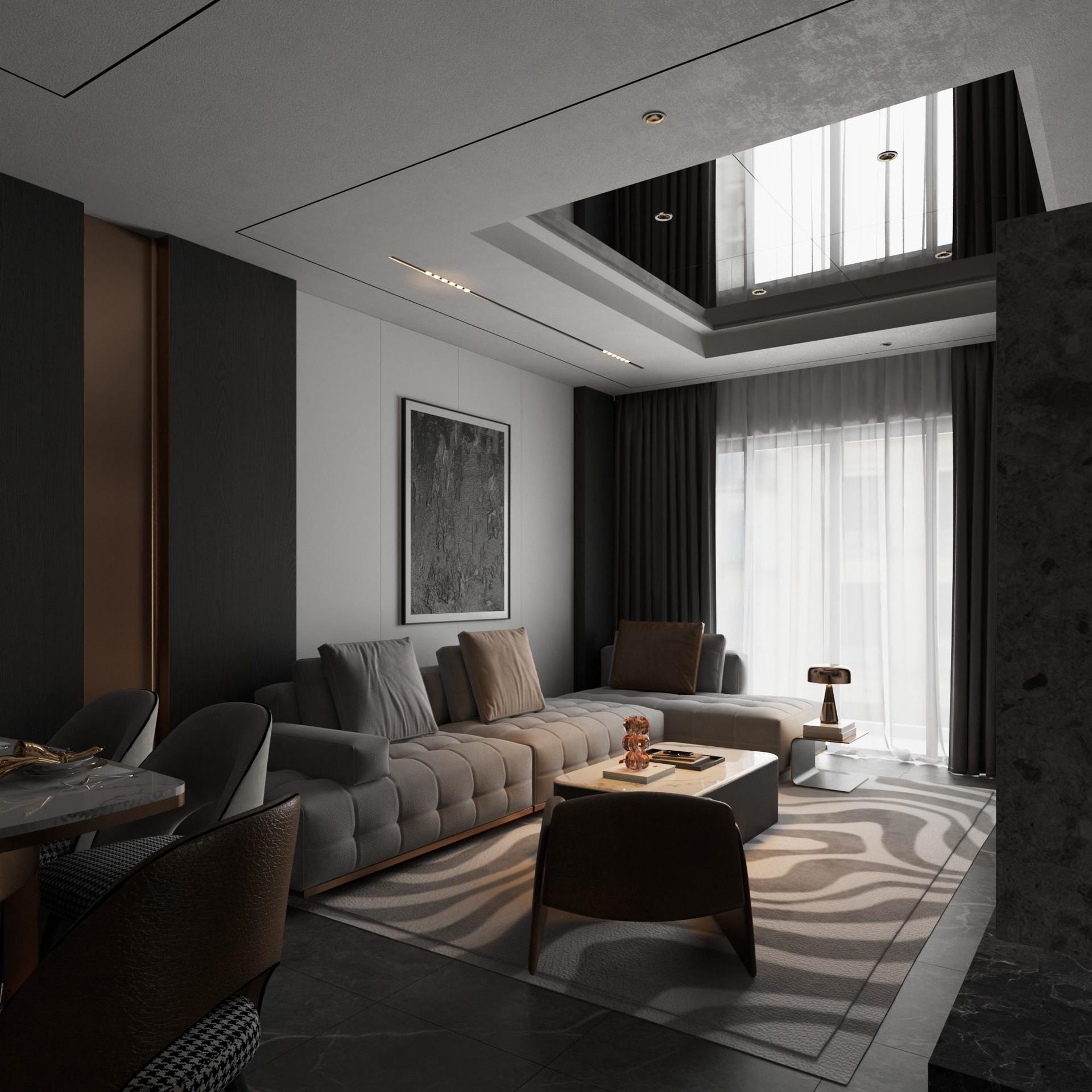 Living Room- Kitchen Interior