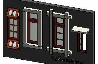 Varanasi Window 1A SL — preview 1, by Contriver by L.J.Upadhyay. (RevitCity, CC0)