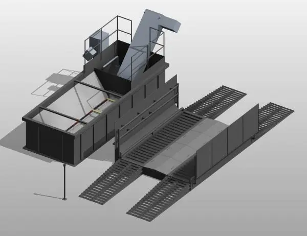 Installation of automatic washing of wheels of motor transport