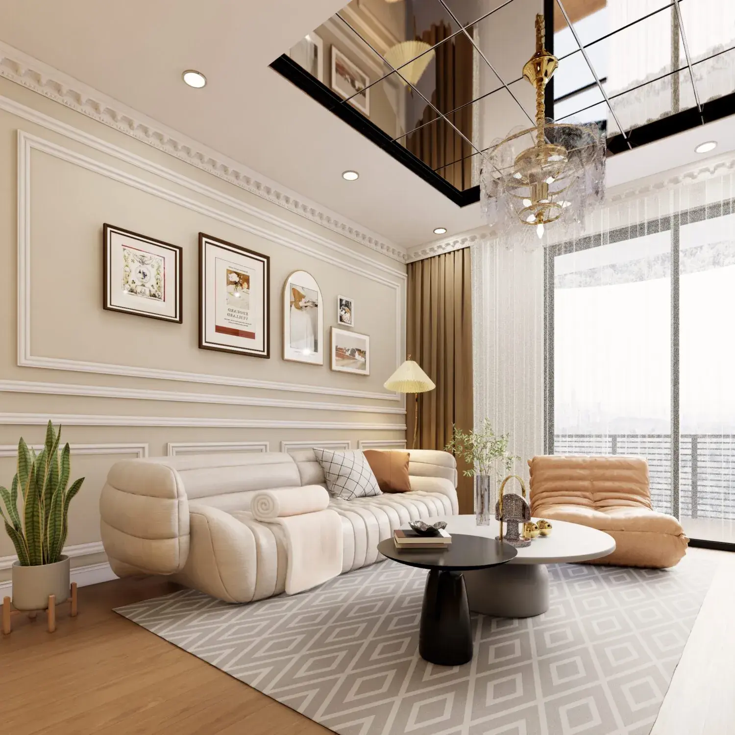 Living Room – Kitchen Interior
