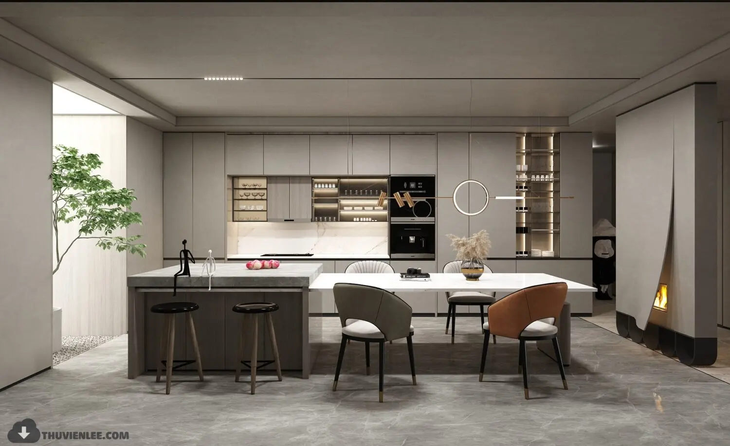 Interior Dining room — preview 1, by Huy Huy Lee (3dzip)