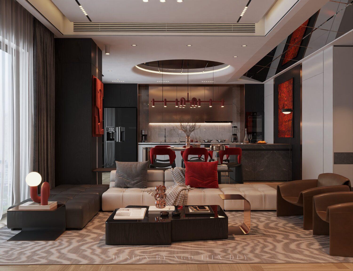Living Room – Kitchen Interior