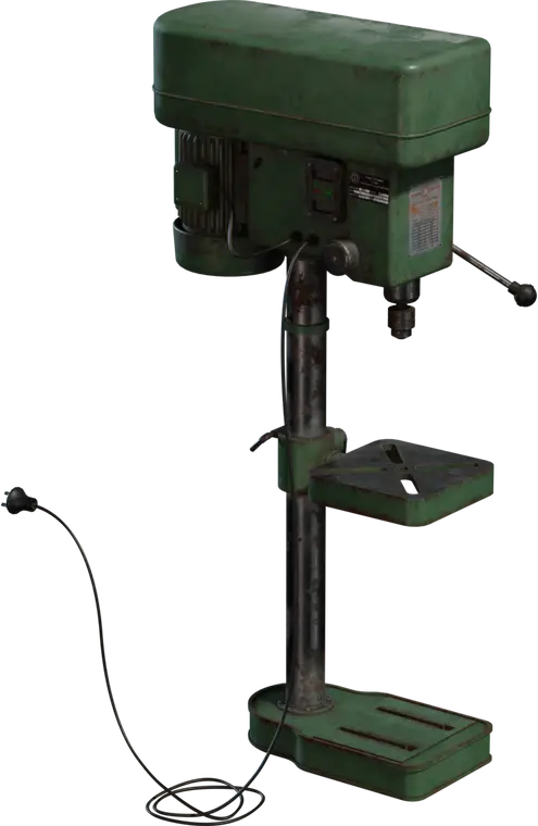 Old Drill Press — preview 1, by Harsh Vardhan Singh (Poly Haven, CC0)