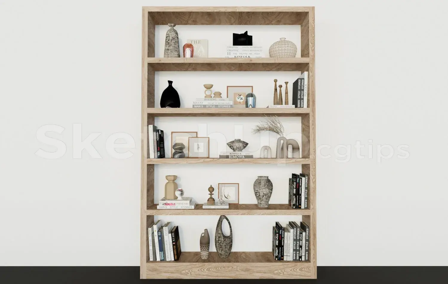 A decorative shelf for displaying decorations