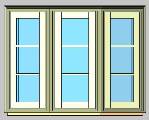Kolbe Ultra Series Casement 3-Wide S Series 30 Degree Bay Units