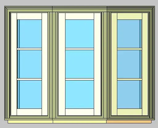 Kolbe Ultra Series Casement 3-Wide S Series 30 Degree Bay Units