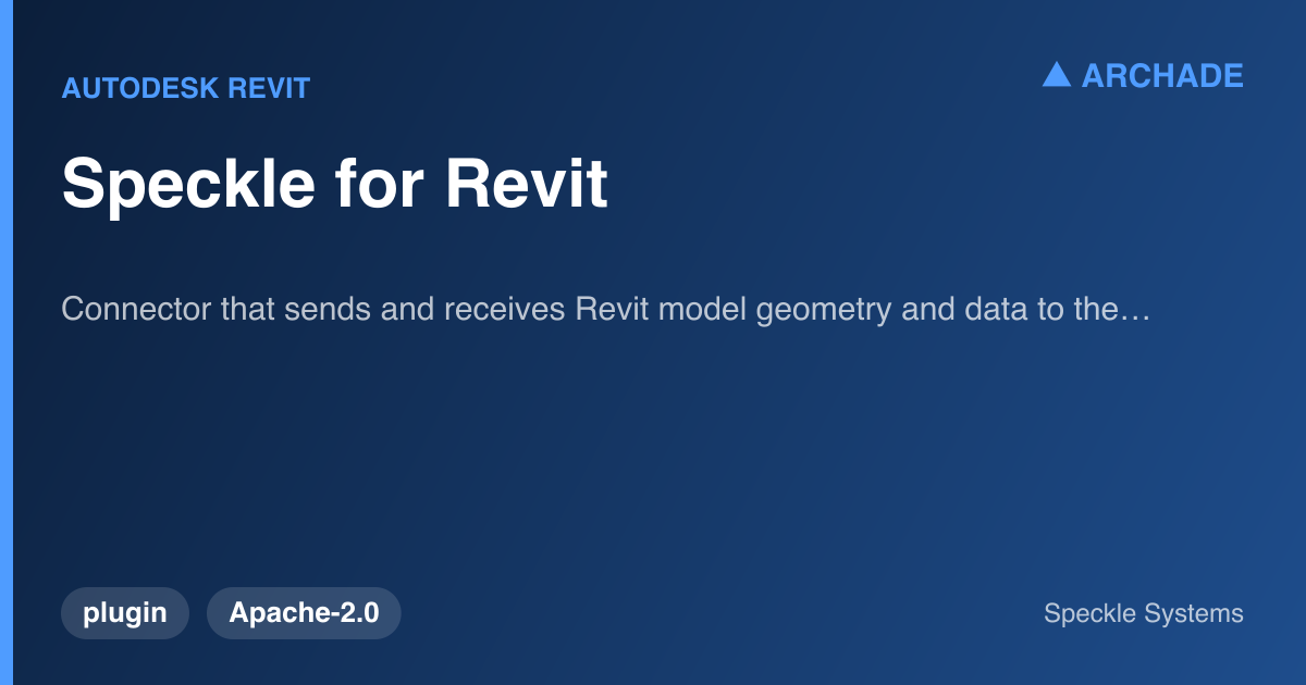 Speckle for Revit