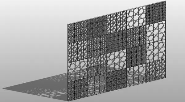 Curtain wall panel star shaped