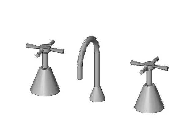Cross Handle Basin Set