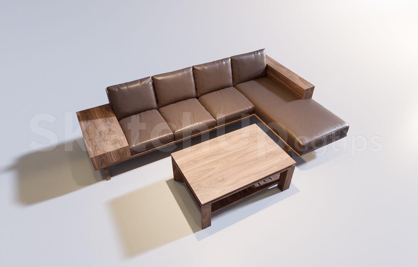 Sofa gỗ óc chó