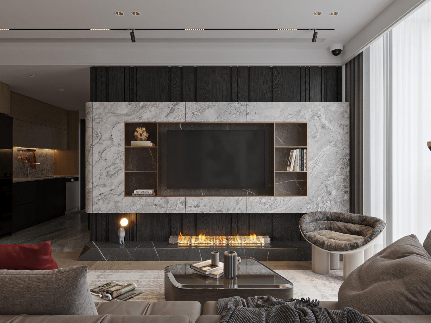 Living Room – Kitchen Interior