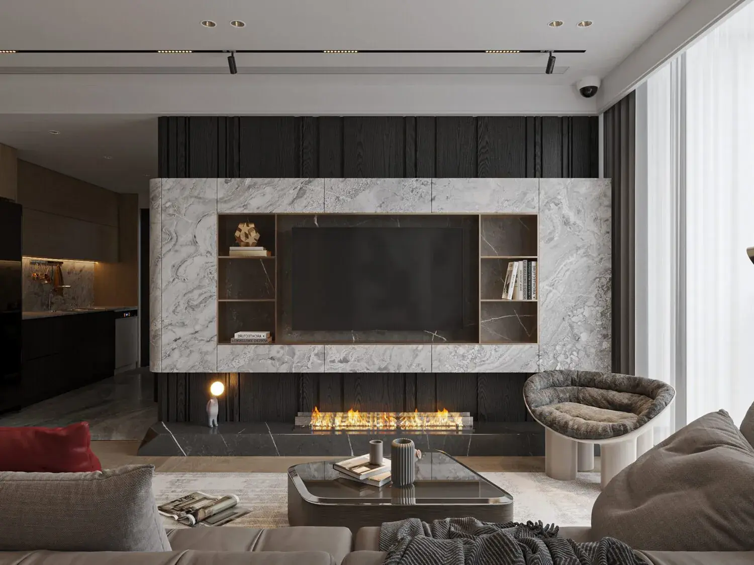 Living Room – Kitchen Interior