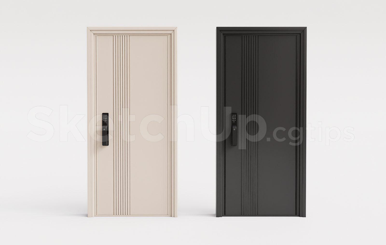 Modern Entrance Doors with Smart Lock