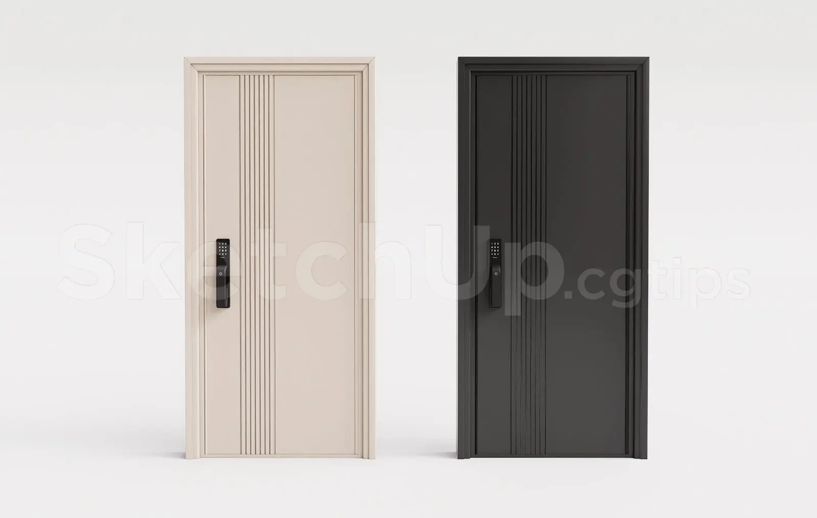 Modern Entrance Doors with Smart Lock
