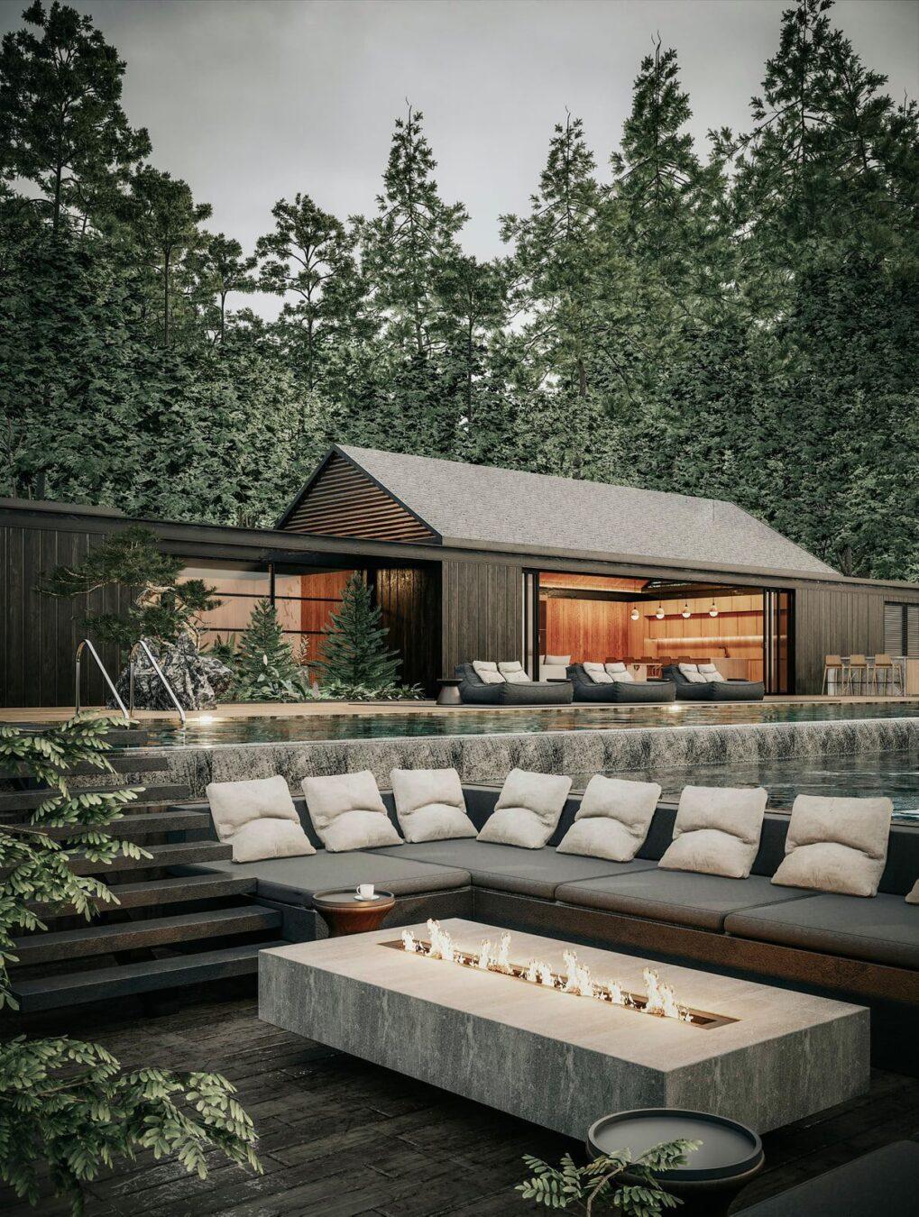 Exterior Pool House