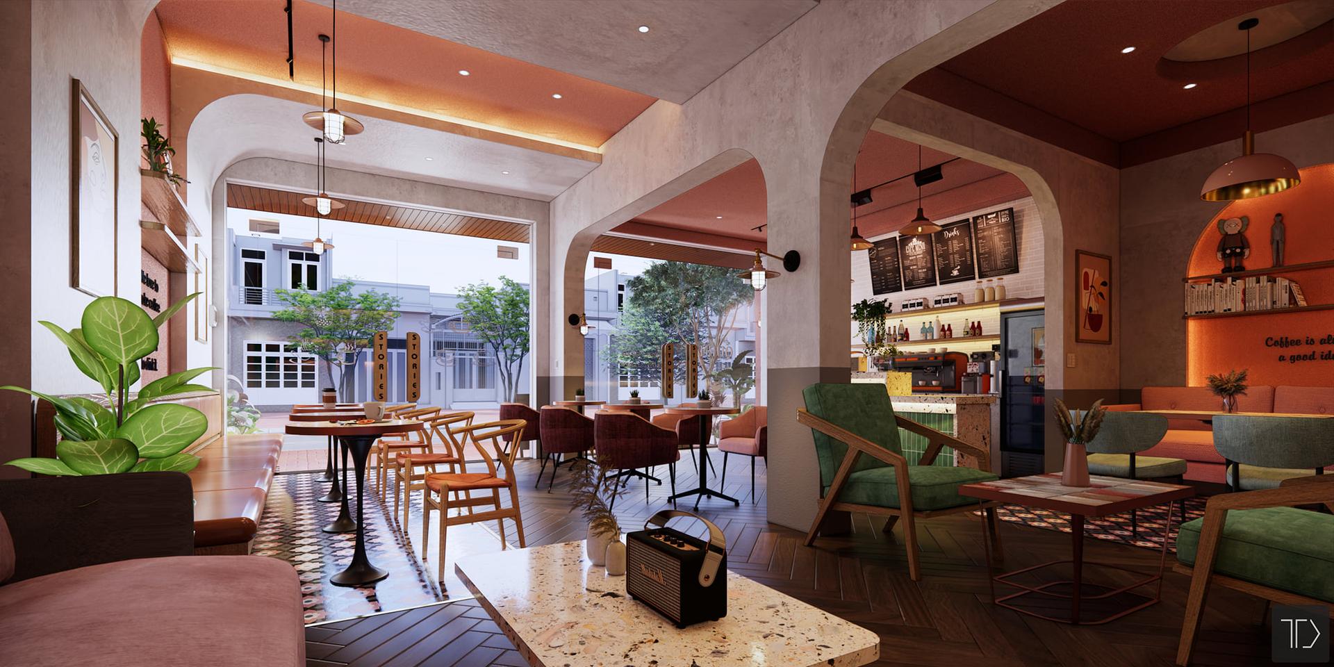 Interior Coffee room Scene