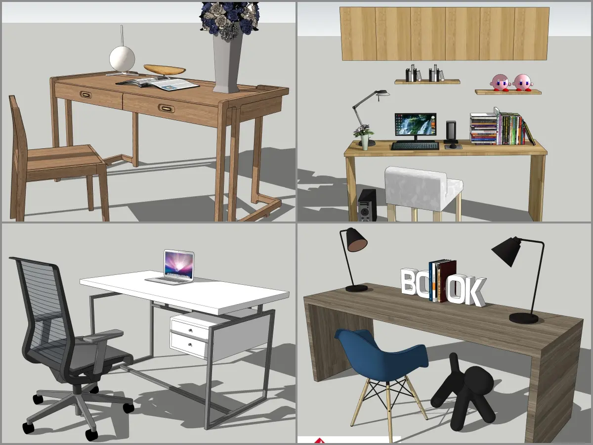 Combo study modern Desk