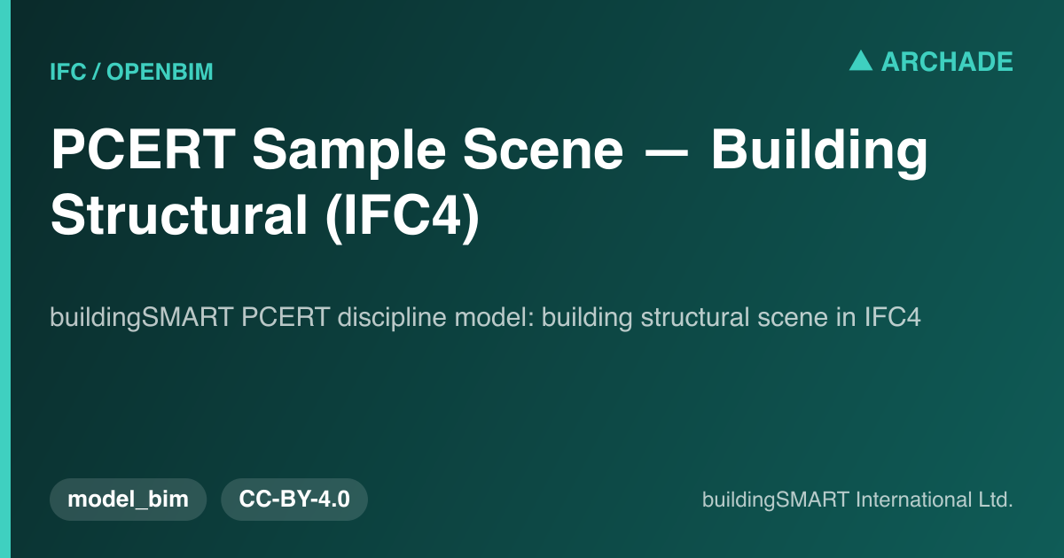 PCERT Sample Scene — Building Structural (IFC4)