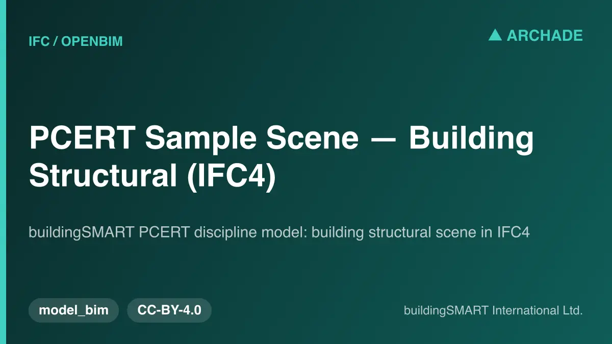 PCERT Sample Scene — Building Structural (IFC4)