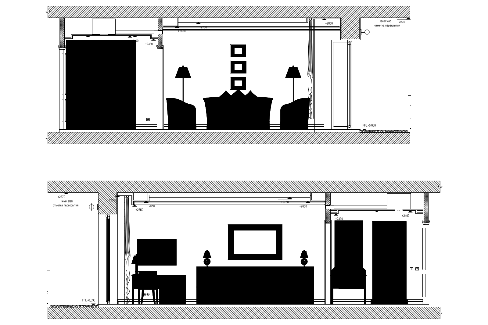Hotel room Elevations 1