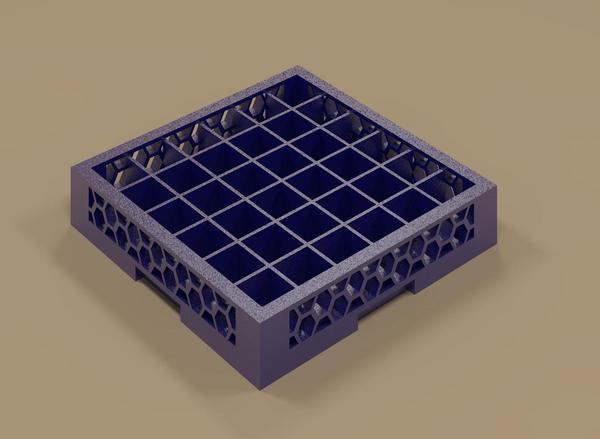 36 Compartment Glass Rack