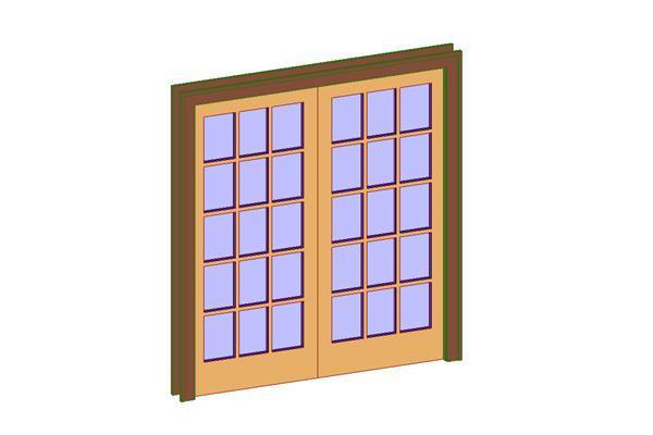 Int-DblPocket-15 lite-Craftsman Casing Door