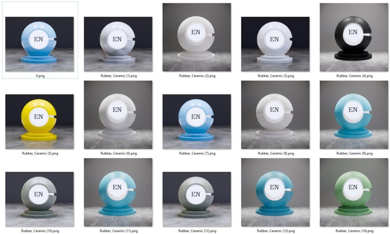 Enscape Rubber, Ceramic Material