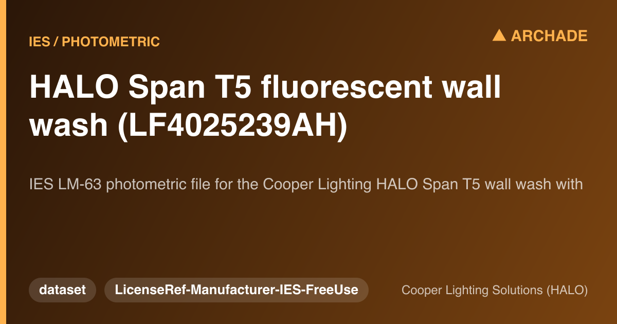 HALO Span T5 fluorescent wall wash (LF4025239AH)