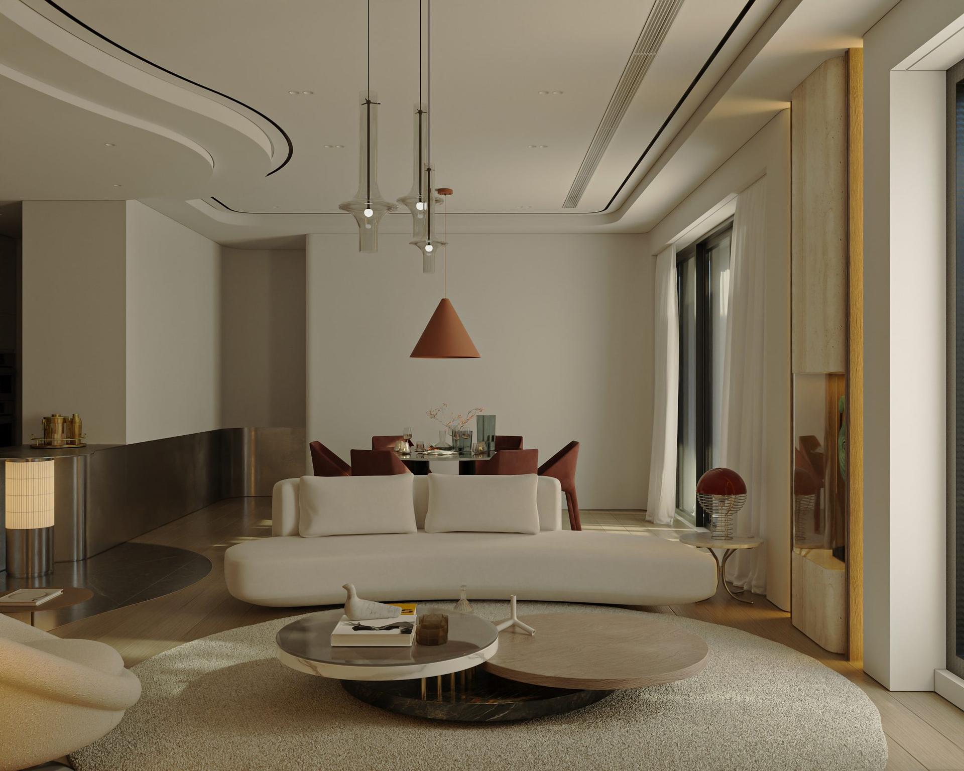 Living Room – Kitchen Interior