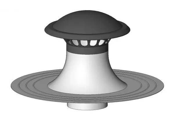 Sewage aeration hood 110 — preview 1, by Berry Huizing (RevitCity, CC0)