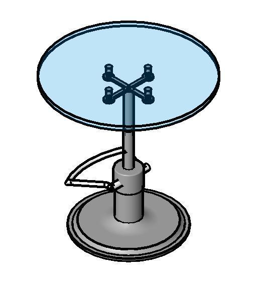 Hydraulic Glass Table