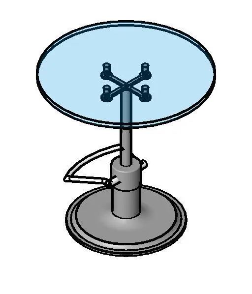 Hydraulic Glass Table