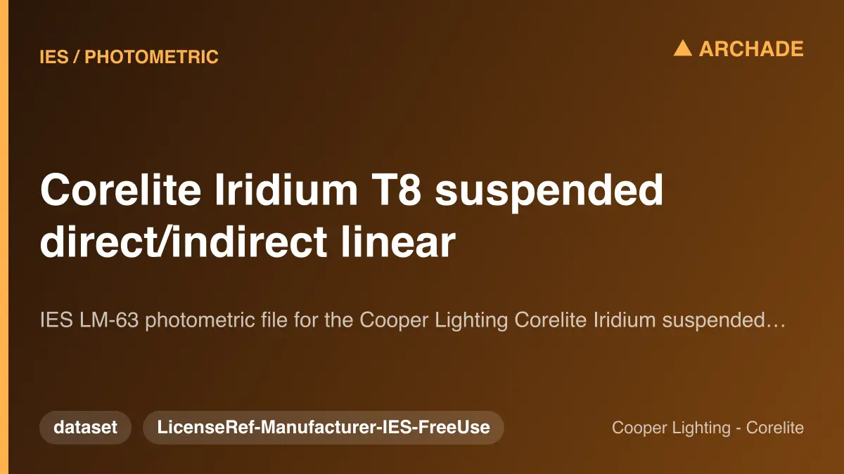 Corelite Iridium T8 suspended direct/indirect linear