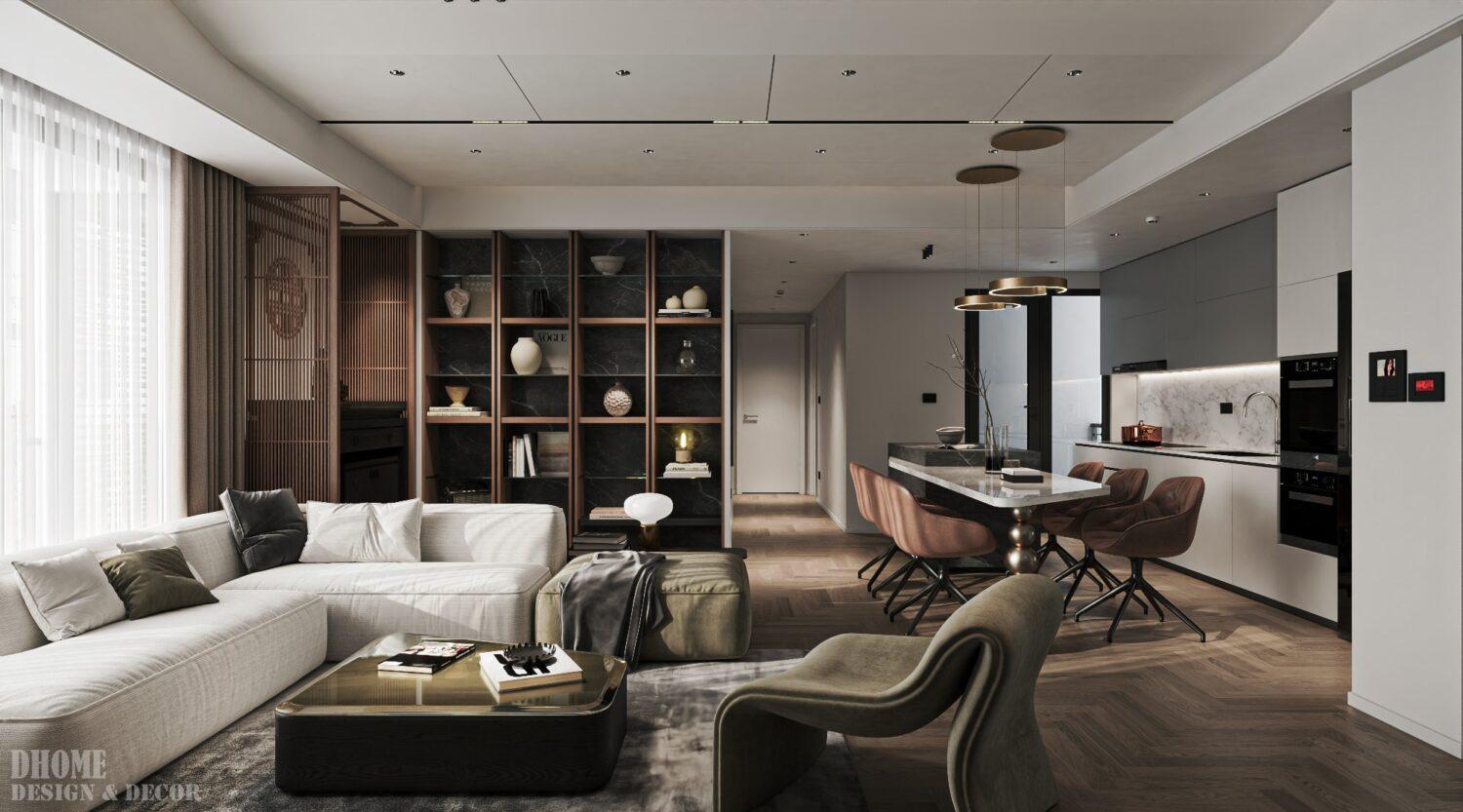 Living Room – Kitchen Interior