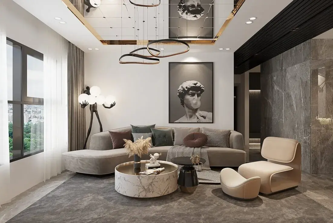 Interior Scene Model Living and Bedroom 581