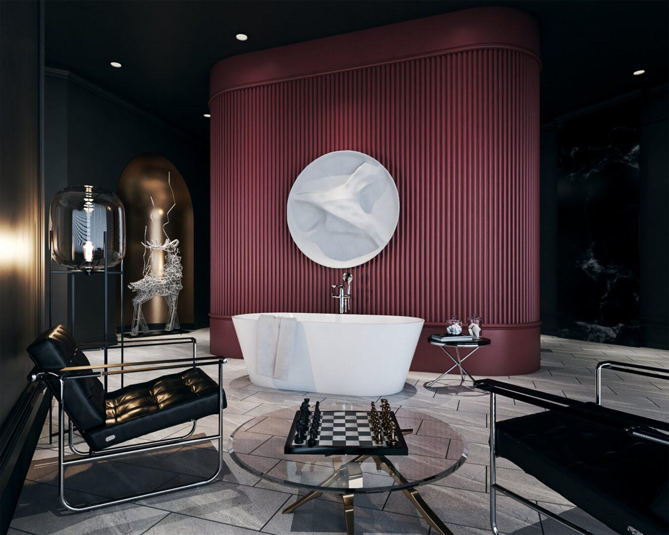 Interior Bathroom Scene