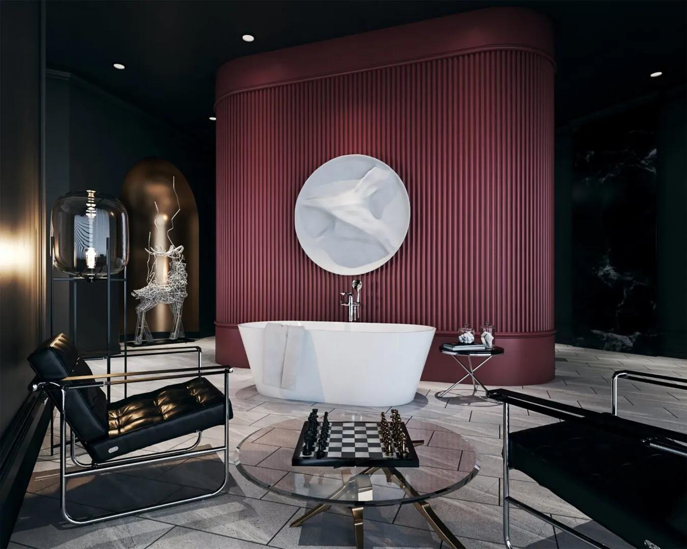 Interior Bathroom Scene