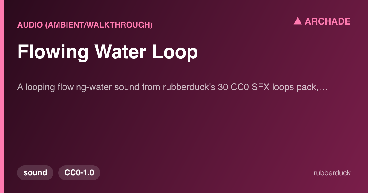 Flowing Water Loop