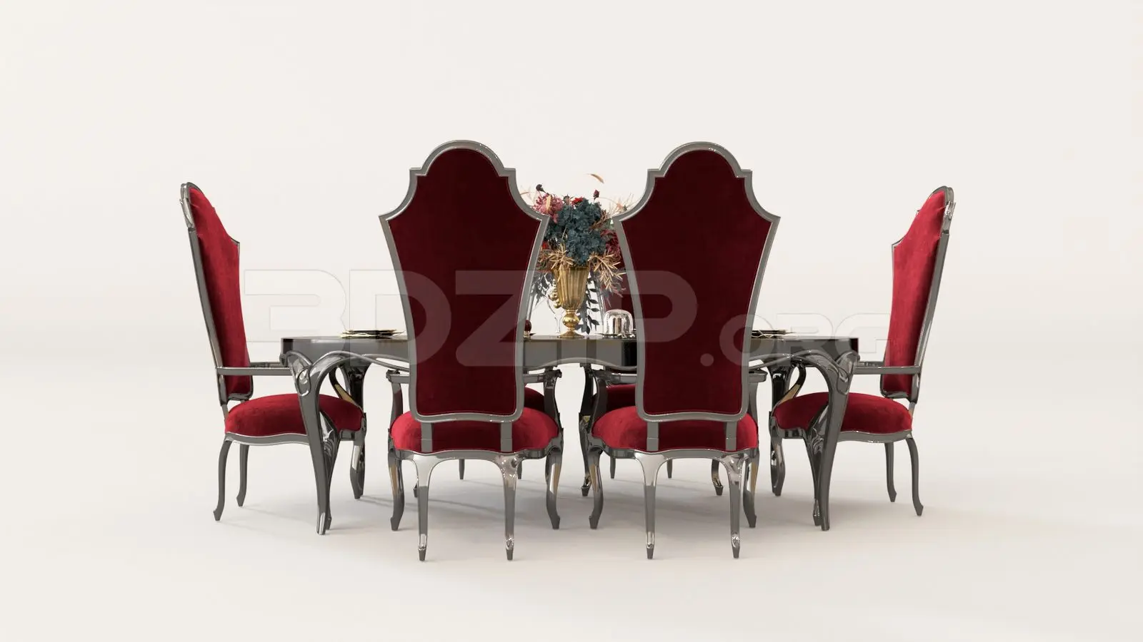 Dining Table And Chair — preview 1 (3dzip, CC0)
