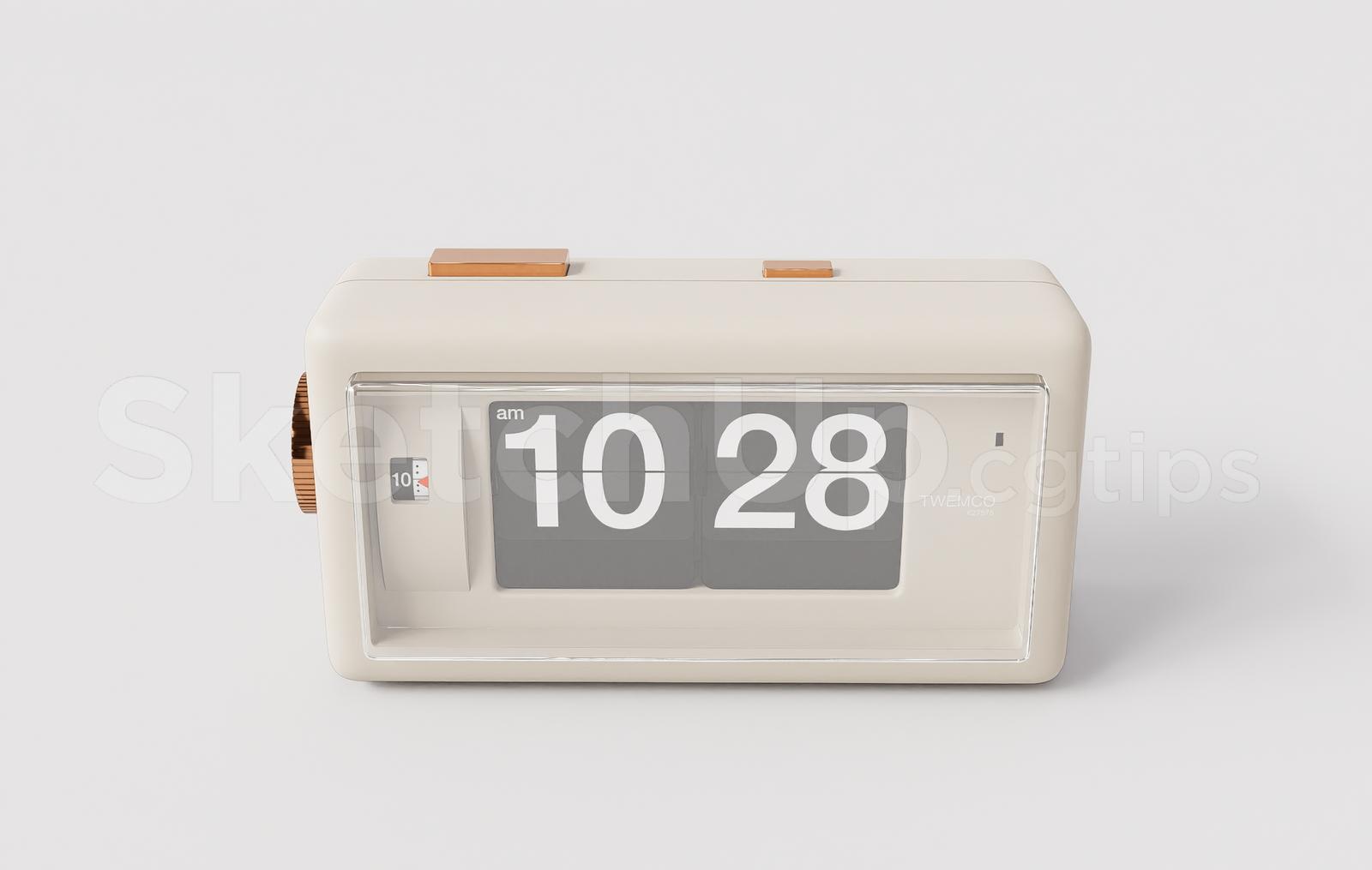 Retro Flip Desk Clock Twemco Style
