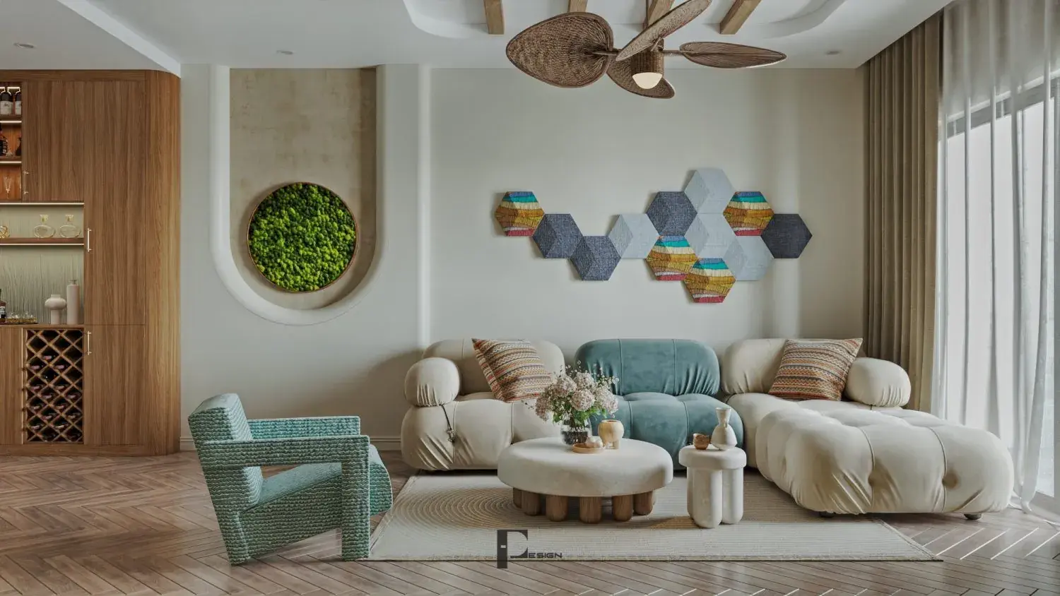 Living Room – Kitchen Interior