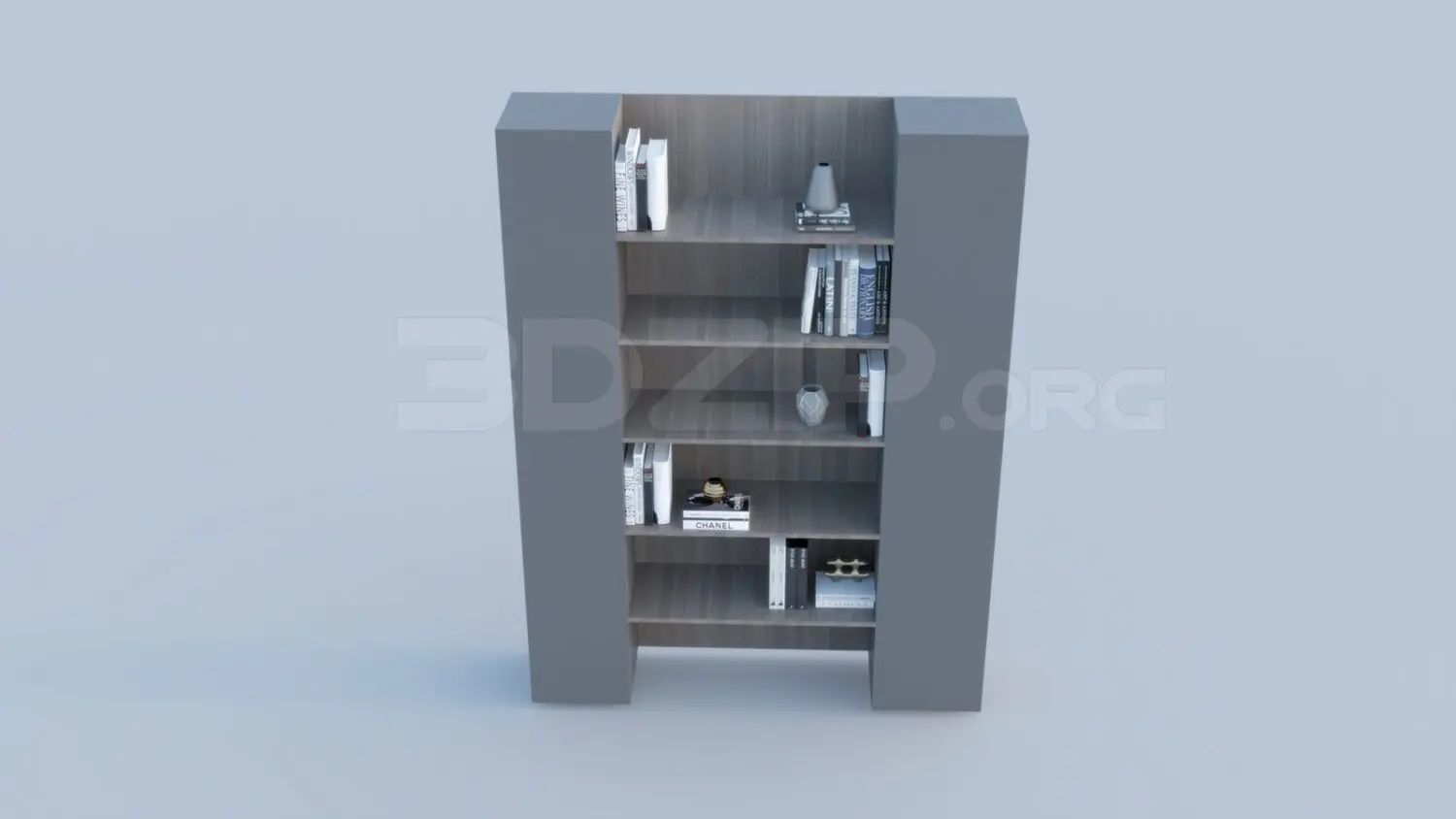 Bookcase — preview 1 (3dzip, CC0)
