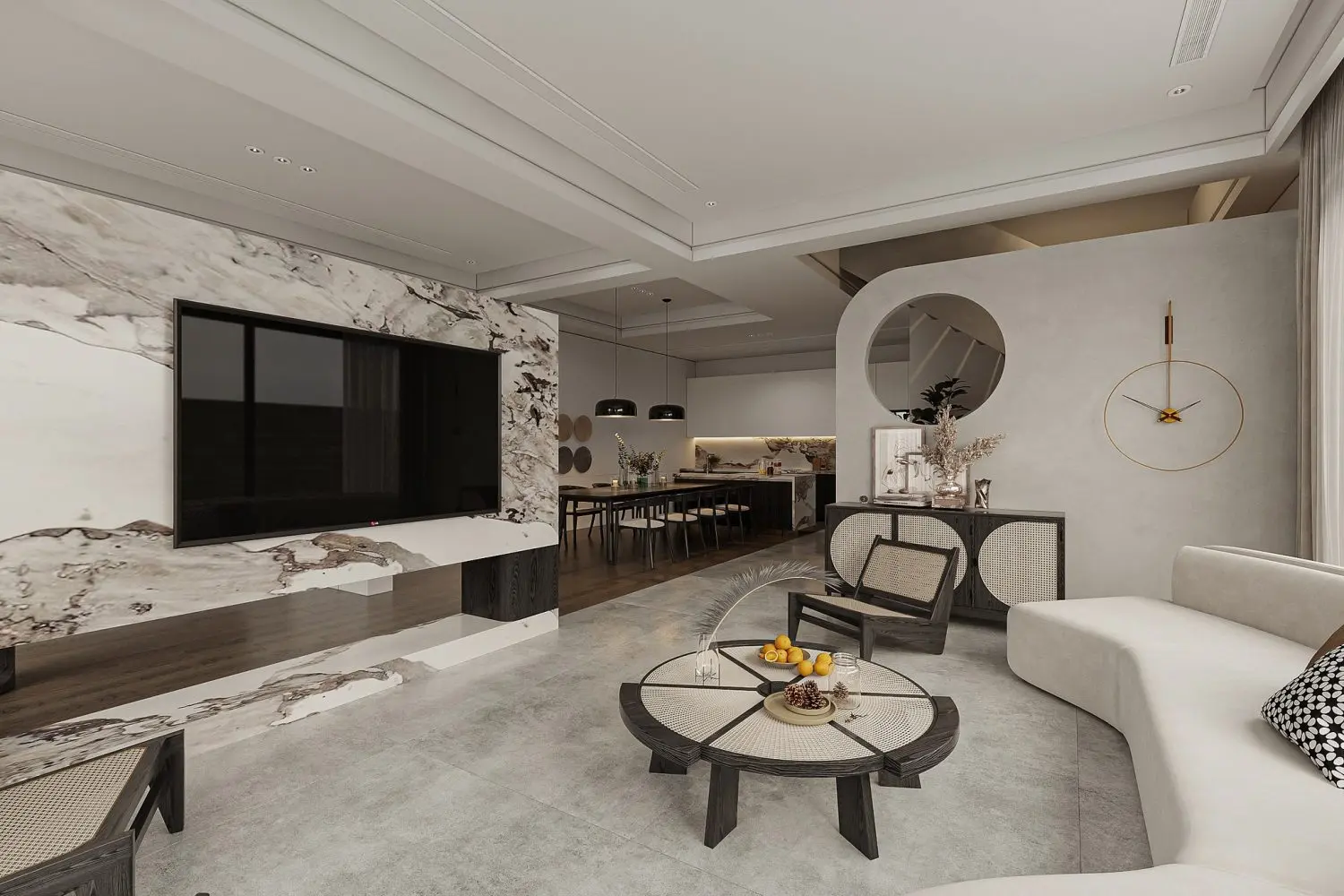 Living Room – Kitchen Interior