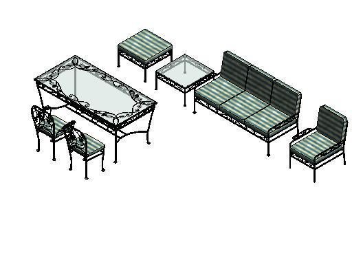 Cast Iron Furniture Set