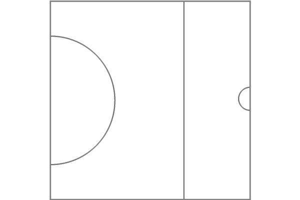 Netball Half Court - 3D