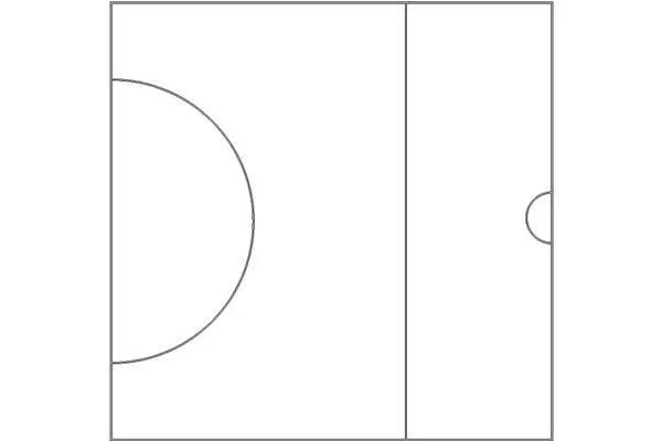 Netball Half Court - 3D