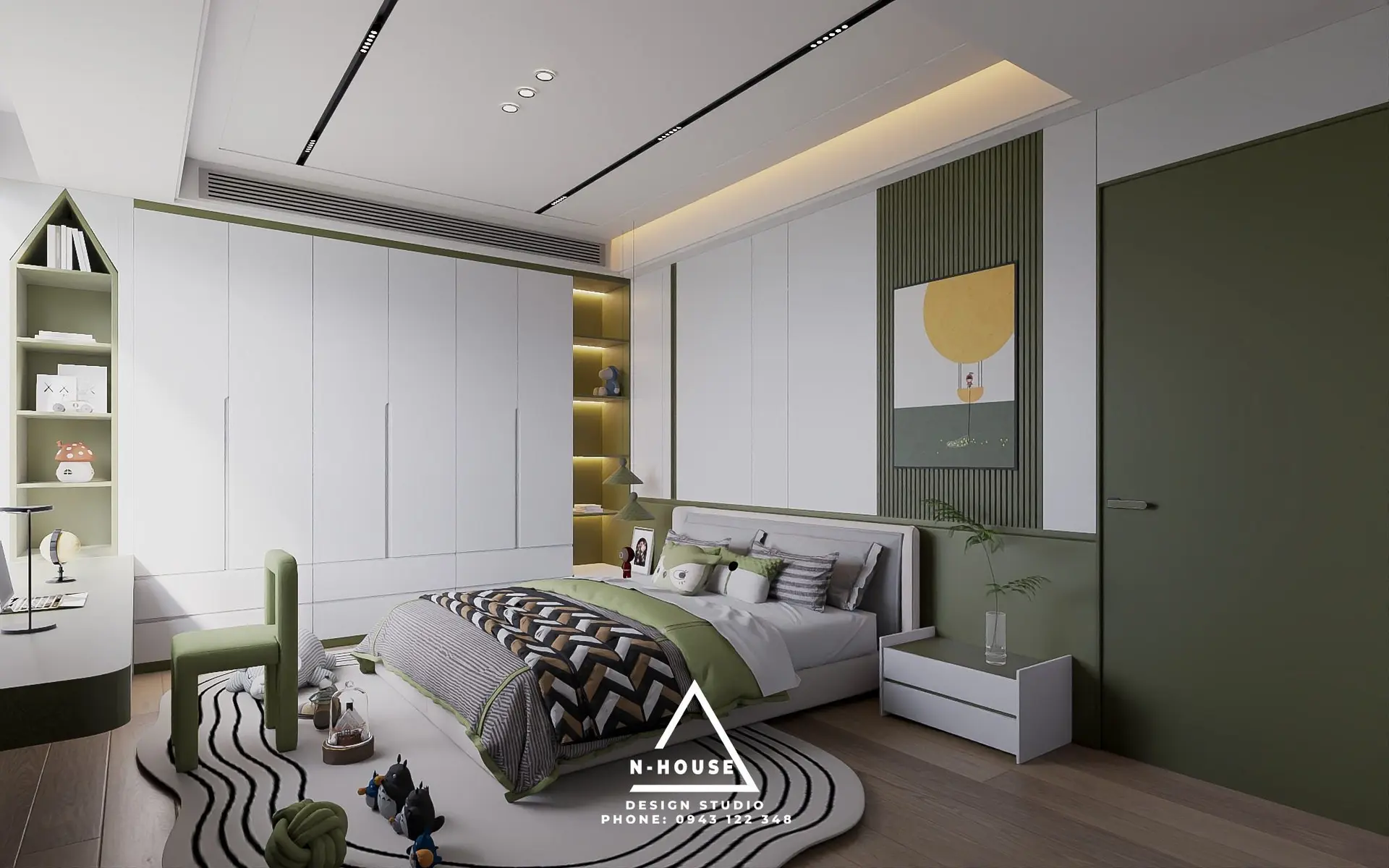Bedroom Girl Interior — preview 1, by Kts Nam (cgtips)